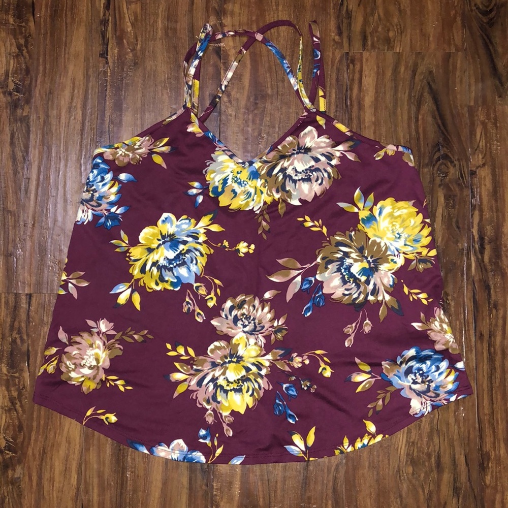 Floral Crisscross Tank